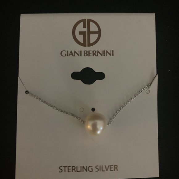 GIANI BERINI STERLING SILVER FRESHWATER PEARL PENDENT with Pearl Ring Set - Picture 4 of 6